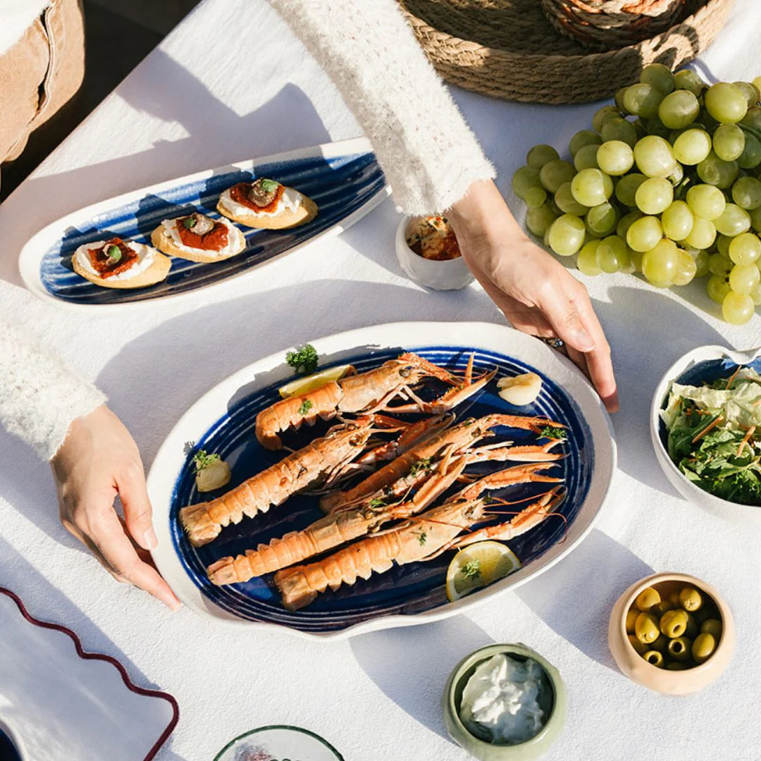 Izola Large Oval Serving Platter by Casa Alessia