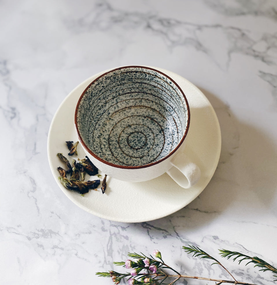 Speckled Tea Cup Set w/ Spoon by Curates Co