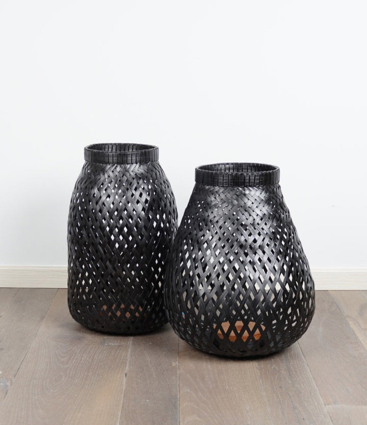 Rattan Bottle Candle Holder by Decordinary