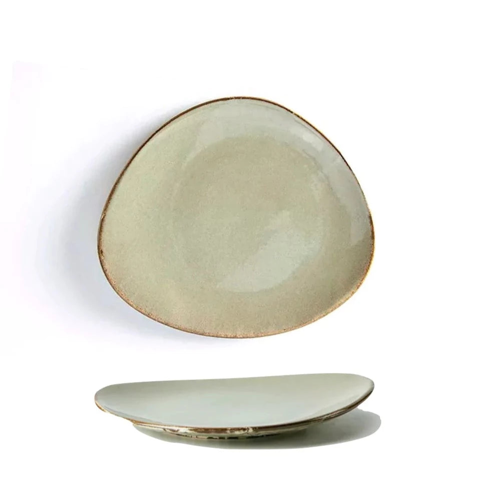 Naton Oval Serving Plate by Base Piece