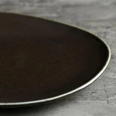 Naton Oval Serving Plate by Base Piece