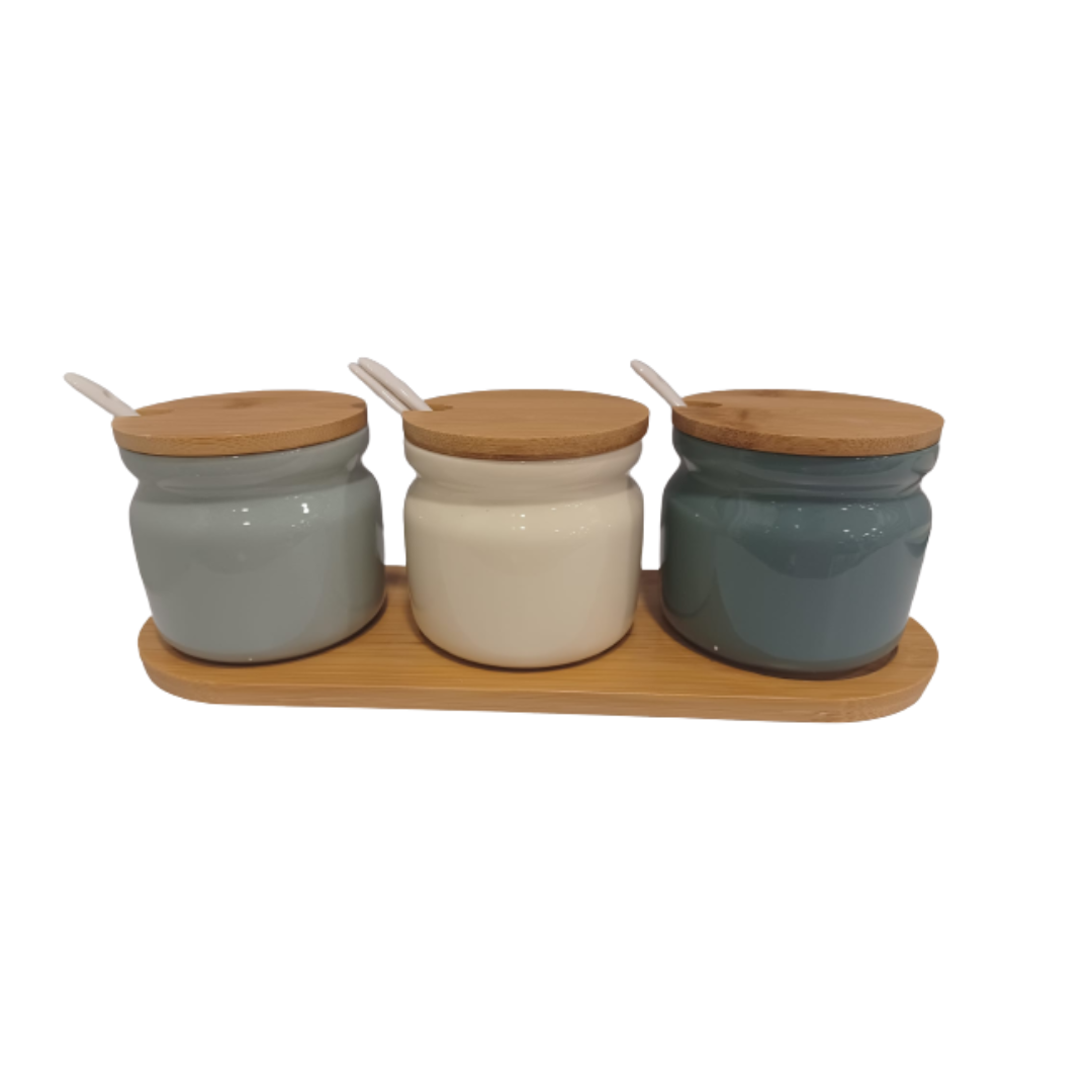 Ceramic Spice Jar Set (3pcs)