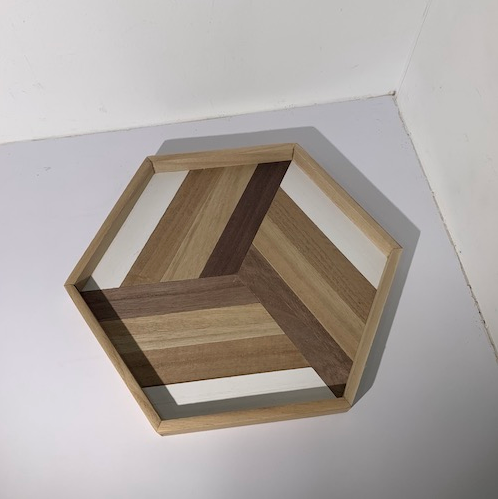 Wooden Hexagon Tray